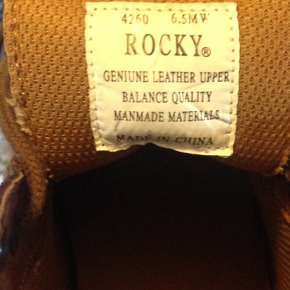 Rocky Western Lace up Cuffed Ankle Boot-Sz 6.5 MW - Picture 4 of 4